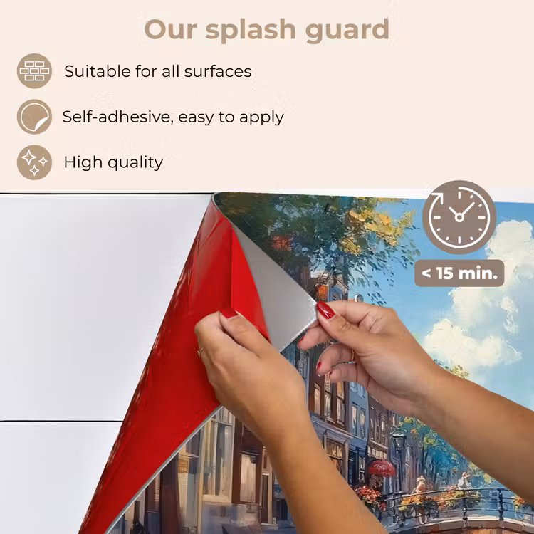 Kitchen splashback for hob - City - Moat - Sun - Cycling — 4