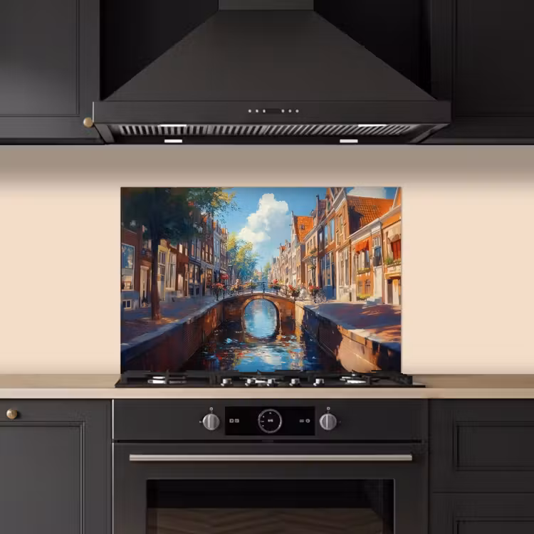 Kitchen splashback for hob - City - Moat - Sun - Cycling — 5