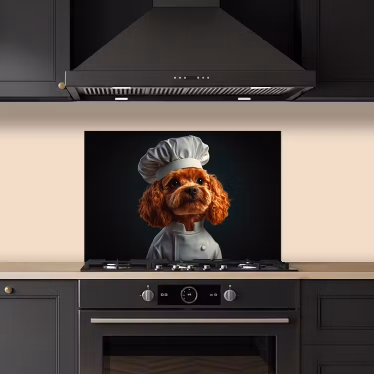 Kitchen splashback for hob - Brown - Cook - Dog — 5