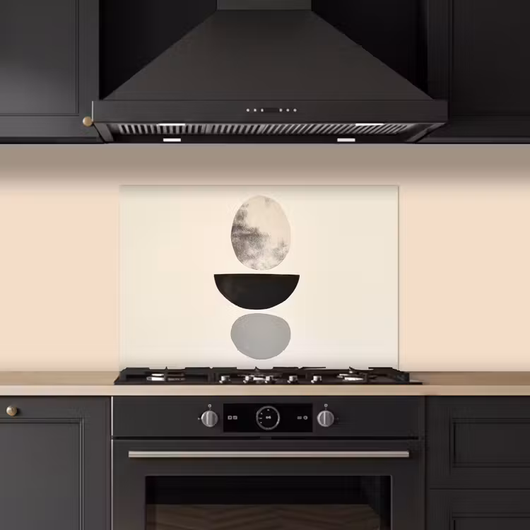 Kitchen splashback for hob - Beige - Japandi - Wabi sabi — 5