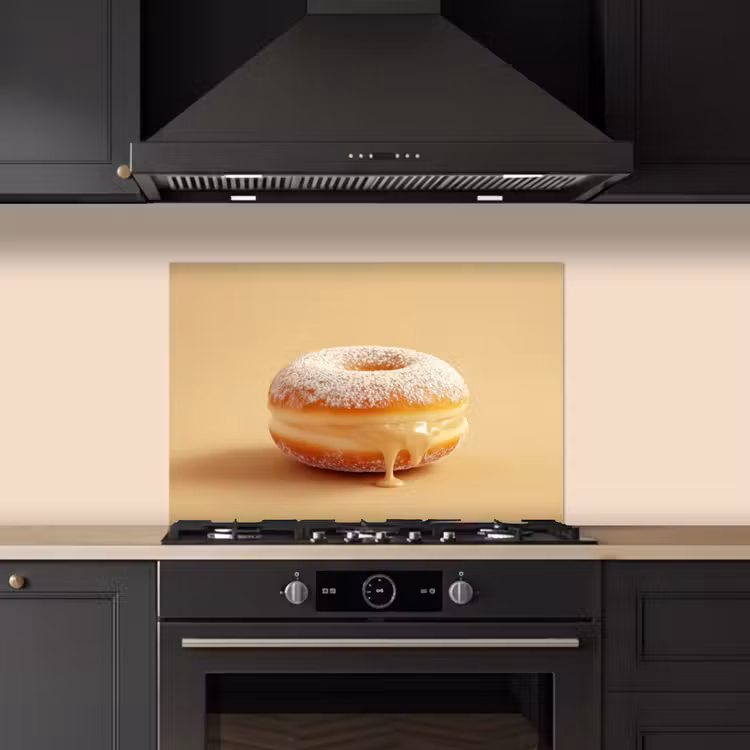 Kitchen splashback for hob - Donut - Creamy - Powdered sugar - Beige — 5