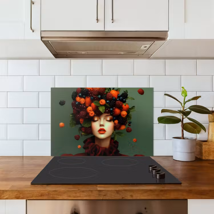 Kitchen splashback for hob - Female - Strawberries - Raspberries - Blackberries - Berries — 3