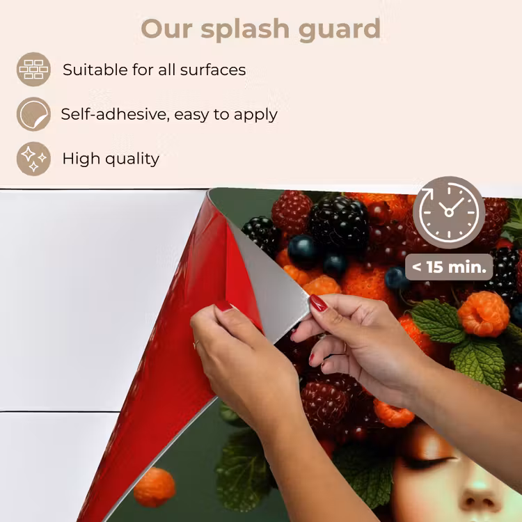Kitchen splashback for hob - Female - Strawberries - Raspberries - Blackberries - Berries — 4