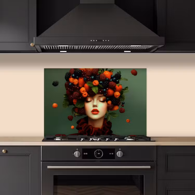 Kitchen splashback for hob - Female - Strawberries - Raspberries - Blackberries - Berries — 5
