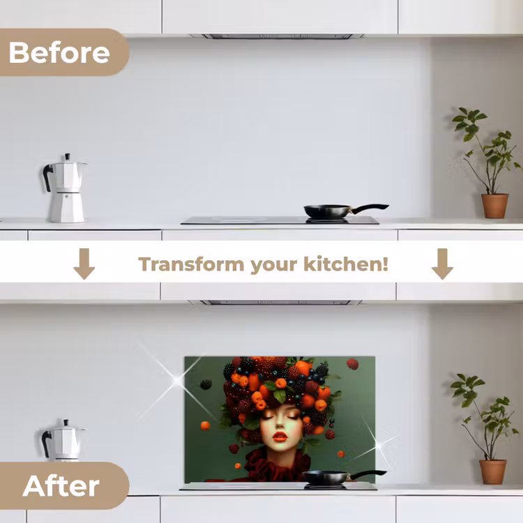 Kitchen splashback for hob - Female - Strawberries - Raspberries - Blackberries - Berries — 7