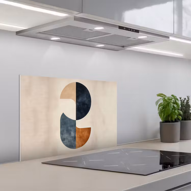 Kitchen splashback for hob - Circles - Abstract - Colorful — 1