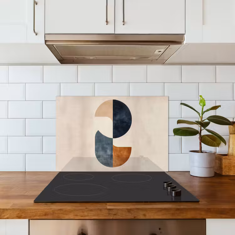 Kitchen splashback for hob - Circles - Abstract - Colorful — 3