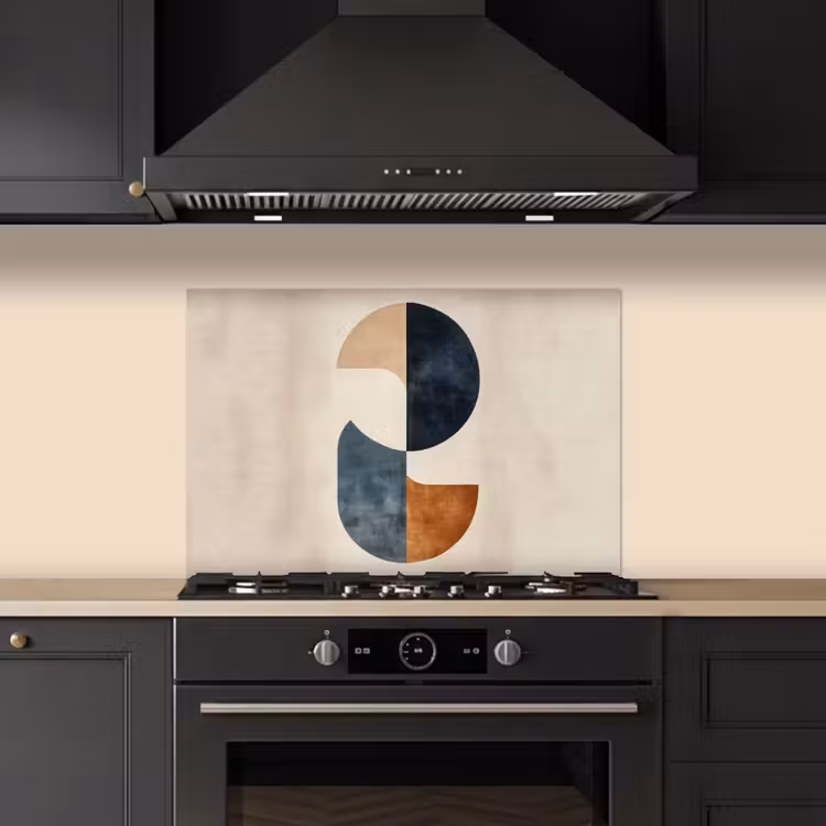 Kitchen splashback for hob - Circles - Abstract - Colorful — 5