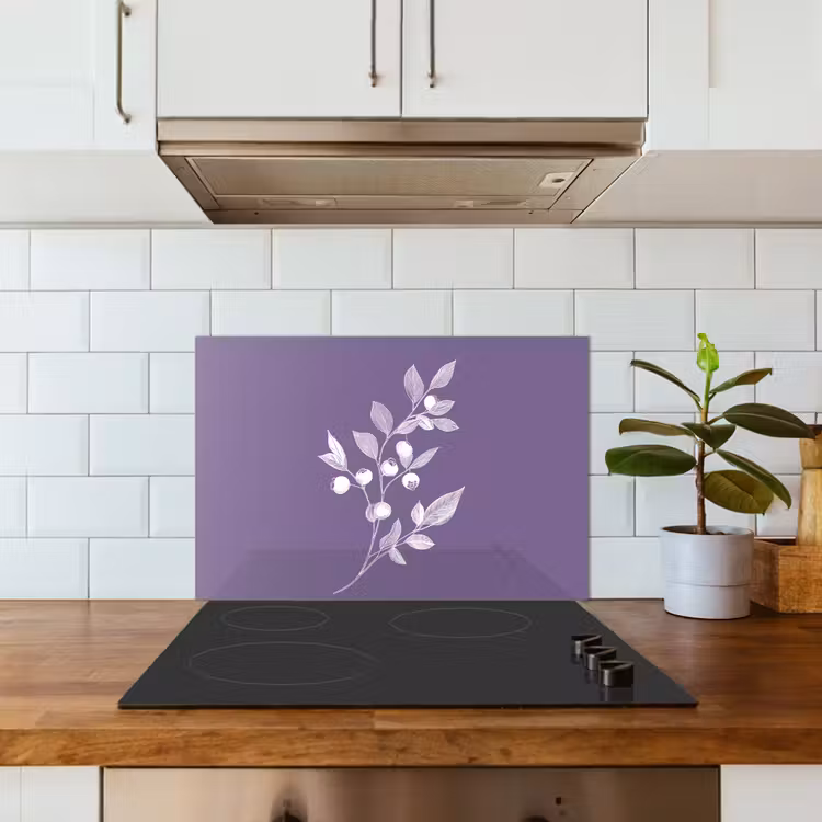 Kitchen splashback for hob - Branch - Ornamental - Leaves - Minimalist — 3