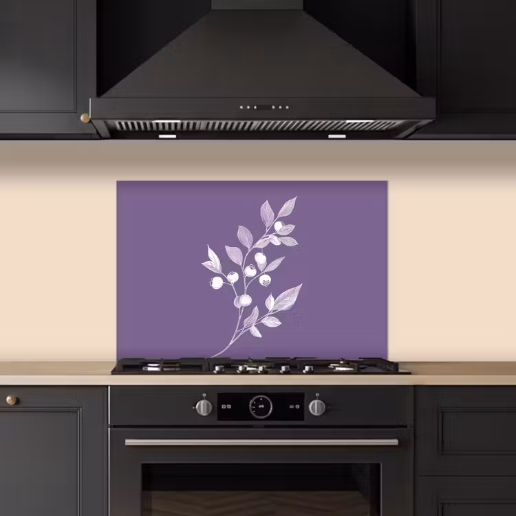 Kitchen splashback for hob - Branch - Ornamental - Leaves - Minimalist — 5