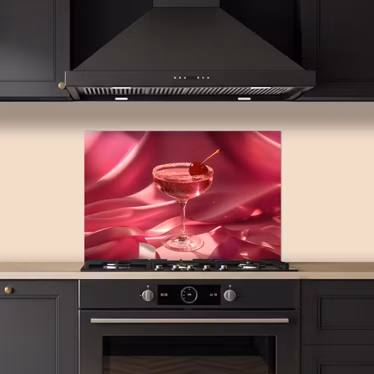 Kitchen splashback for hob - Cocktail - Pink - Luxe — 5