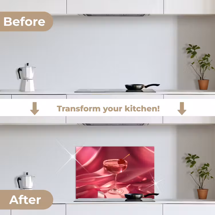Kitchen splashback for hob - Cocktail - Pink - Luxe — 7