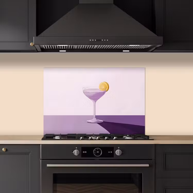 Kitchen splashback for hob - Cocktail - Purple - Minimalist - Lemon — 5