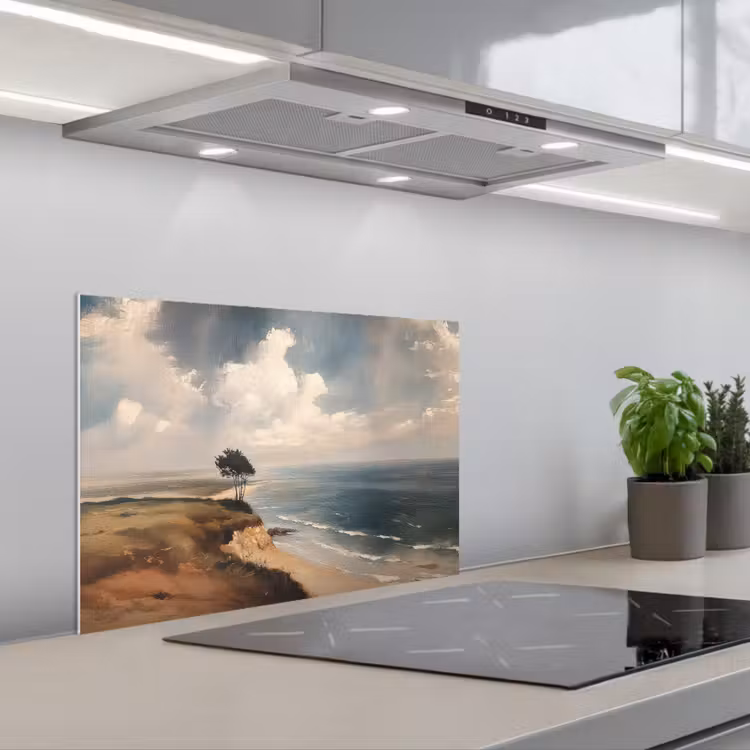 Kitchen splashback for hob - Cliff - Sea - Tree — 1