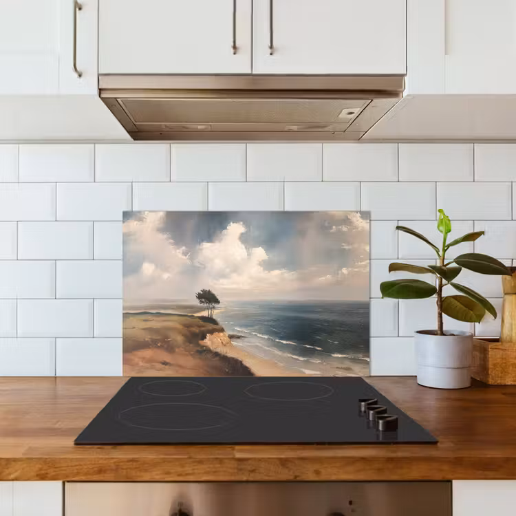Kitchen splashback for hob - Cliff - Sea - Tree — 3