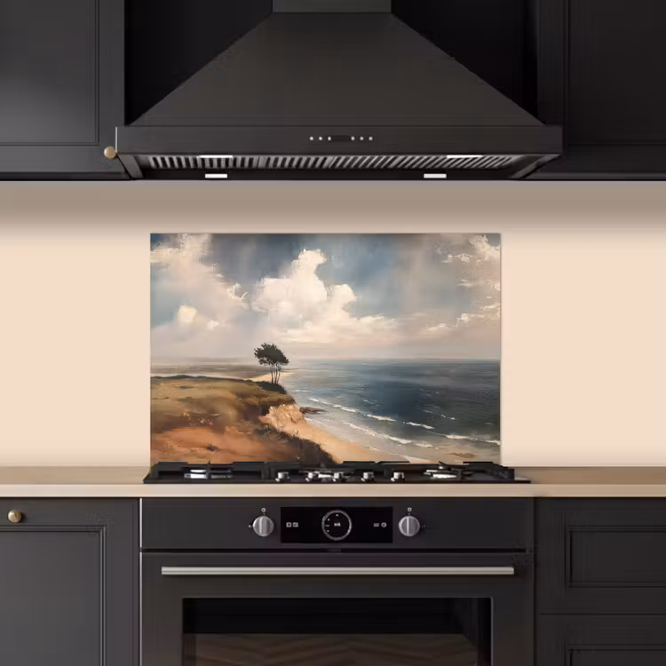 Kitchen splashback for hob - Cliff - Sea - Tree — 5