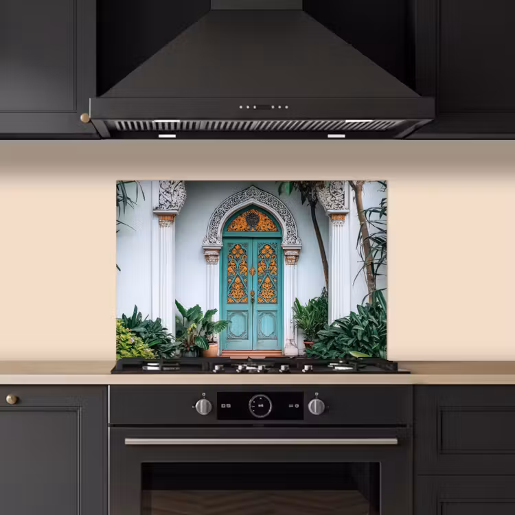 Kitchen splashback for hob - Door - Patterns - Plants — 5