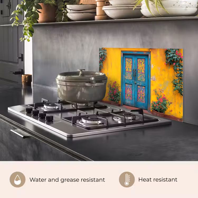 Kitchen splashback for hob - Doors - Colorful - Plants — 2