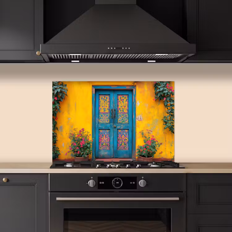 Kitchen splashback for hob - Doors - Colorful - Plants — 5