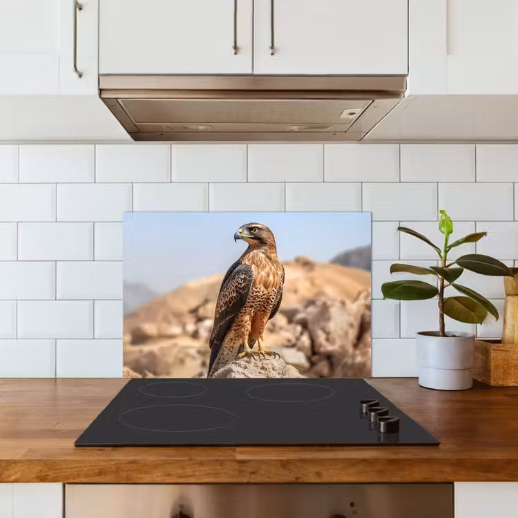 Kitchen splashback for hob - Falcon - Bird - Rock - Power — 3