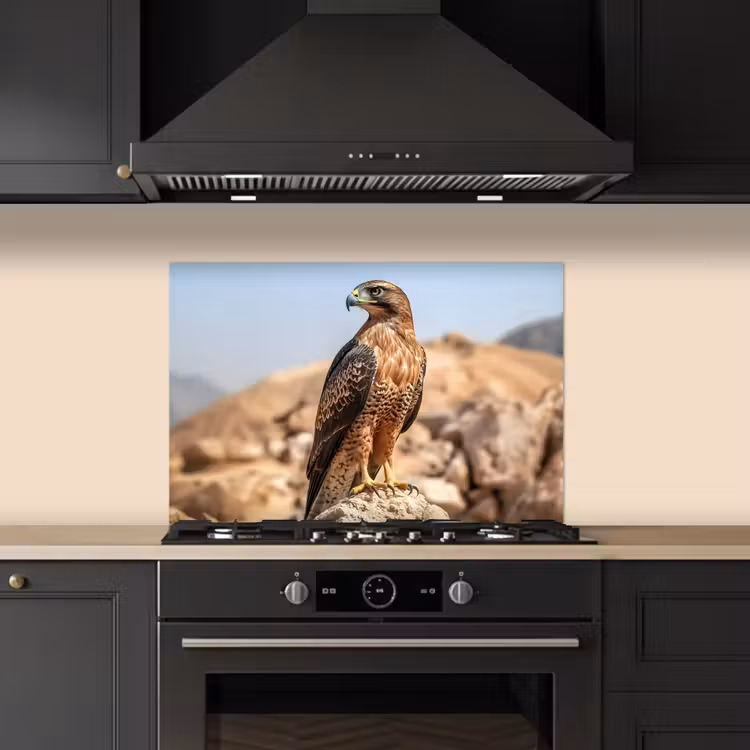 Kitchen splashback for hob - Falcon - Bird - Rock - Power — 5