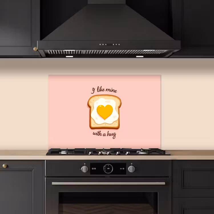 Kitchen splashback for hob - Bread - Illustration - Quote - Pink — 5