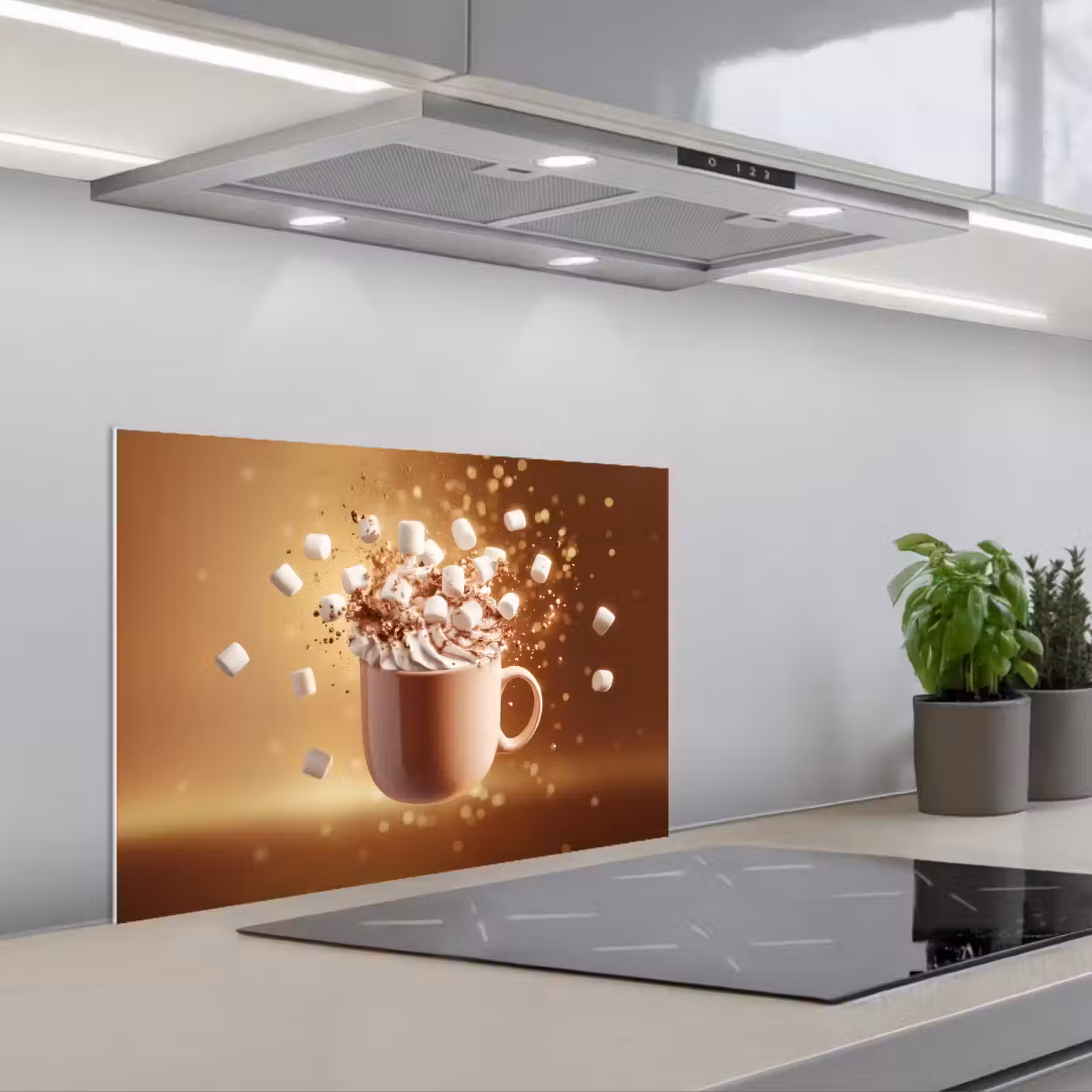 Kitchen splashback for hob - Chocolate - Drink - Hot - Brown — 1