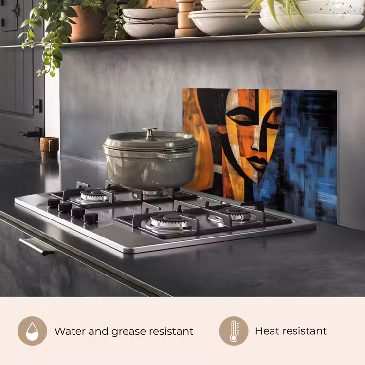 Kitchen splashback for hob - Abstract - Portrait - Color fields — 2