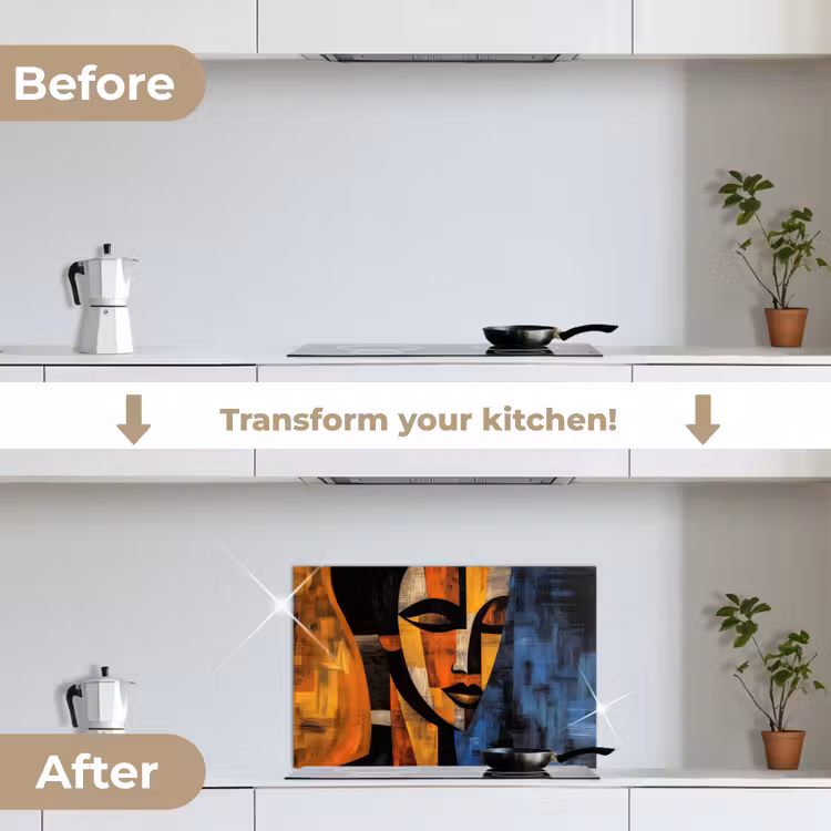 Kitchen splashback for hob - Abstract - Portrait - Color fields — 7