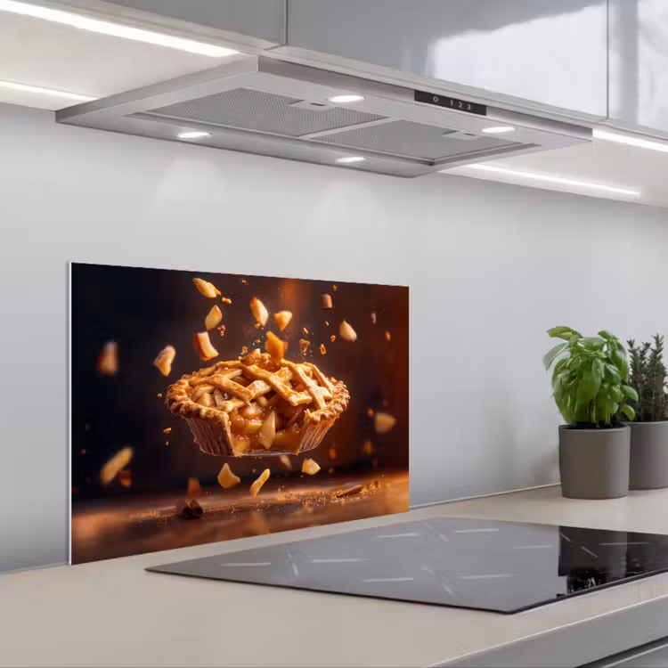 Kitchen splashback for hob - Apple - Pie - Hot - Food — 1