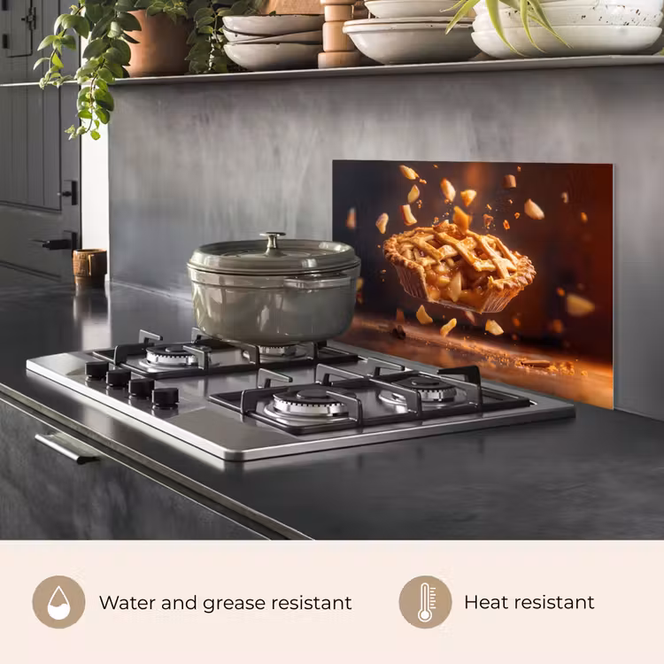 Kitchen splashback for hob - Apple - Pie - Hot - Food — 2
