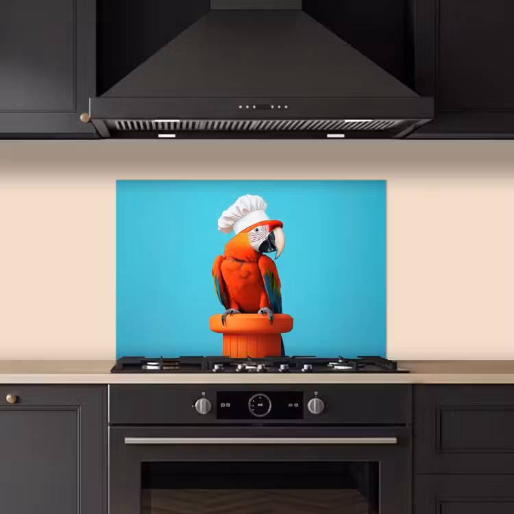 Kitchen splashback for hob - Ara - Chef's hat - Pedestal - Funny — 5
