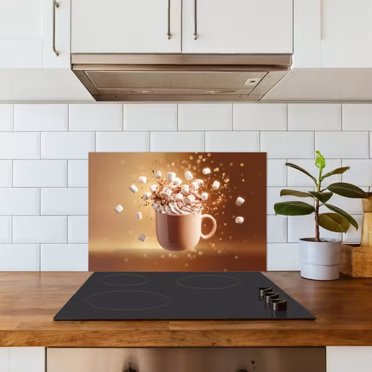 Kitchen splashback for hob - Chocolate - Drink - Hot - Brown — 3