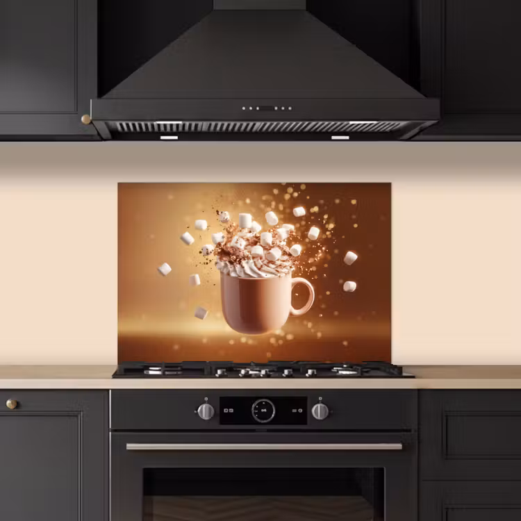 Kitchen splashback for hob - Chocolate - Drink - Hot - Brown — 5