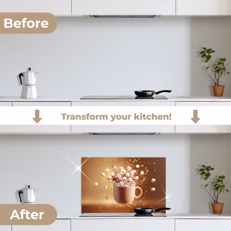 Kitchen splashback for hob - Chocolate - Drink - Hot - Brown — 7