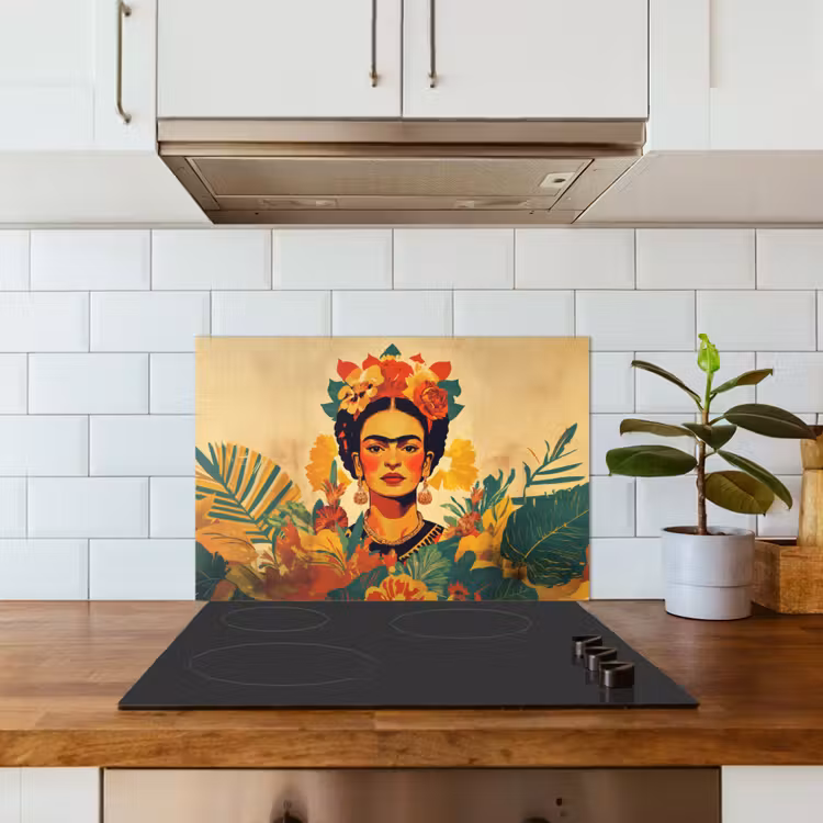 Kitchen splashback for hob - Feminine - Flowers - Jewelry — 3
