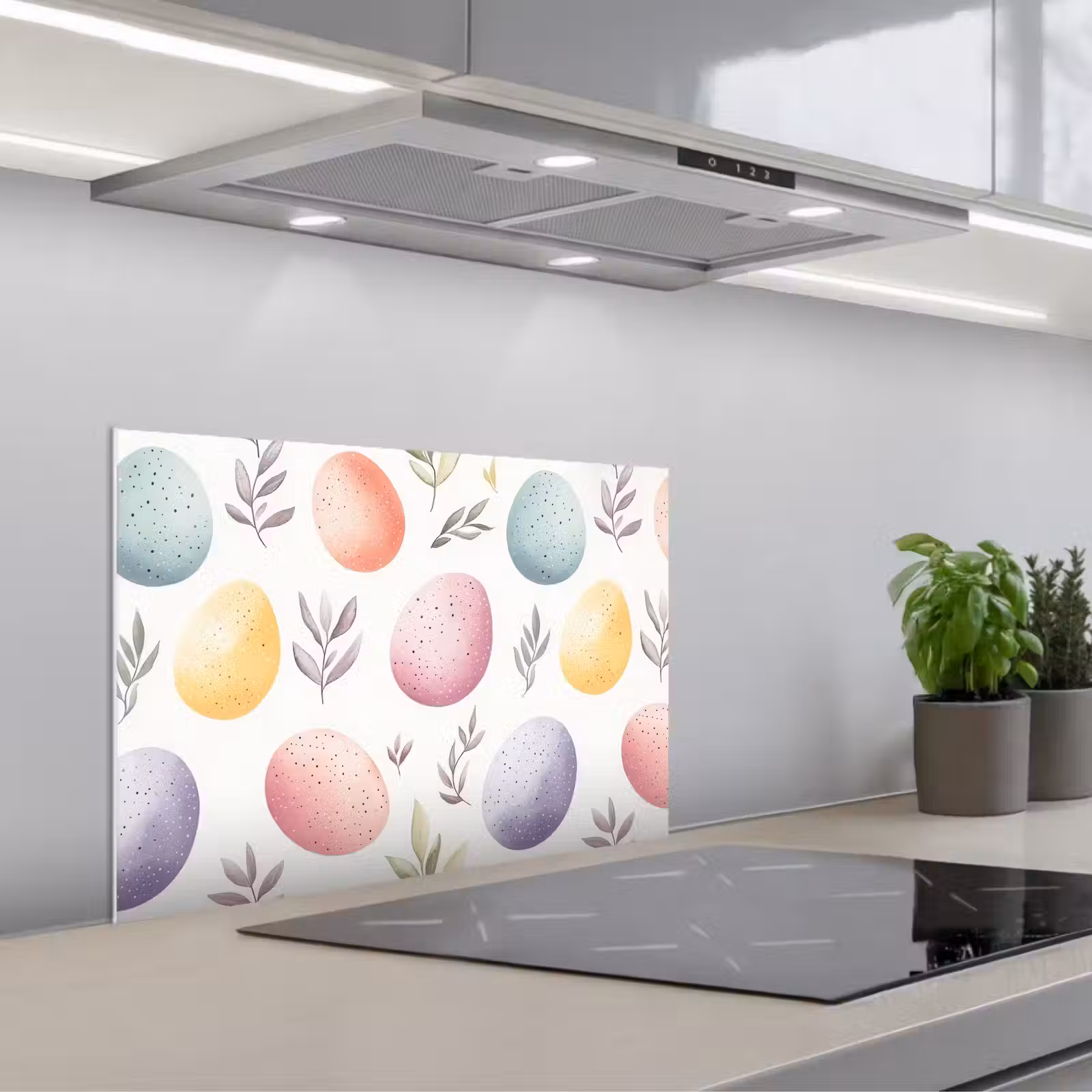 Kitchen splashback for hob - Eggs - Colorful - Pattern — 1