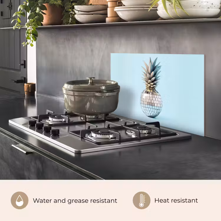 Kitchen splashback for hob - Blue - Pineapple - Disco - Discoball — 2