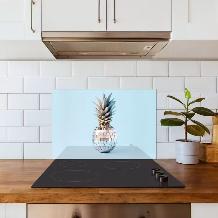Kitchen splashback for hob - Blue - Pineapple - Disco - Discoball — 3