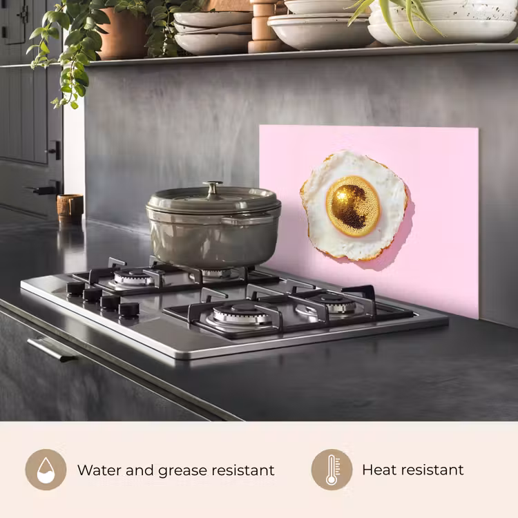 Kitchen splashback for hob - Egg - Disco - Breakfast - Glitter — 2