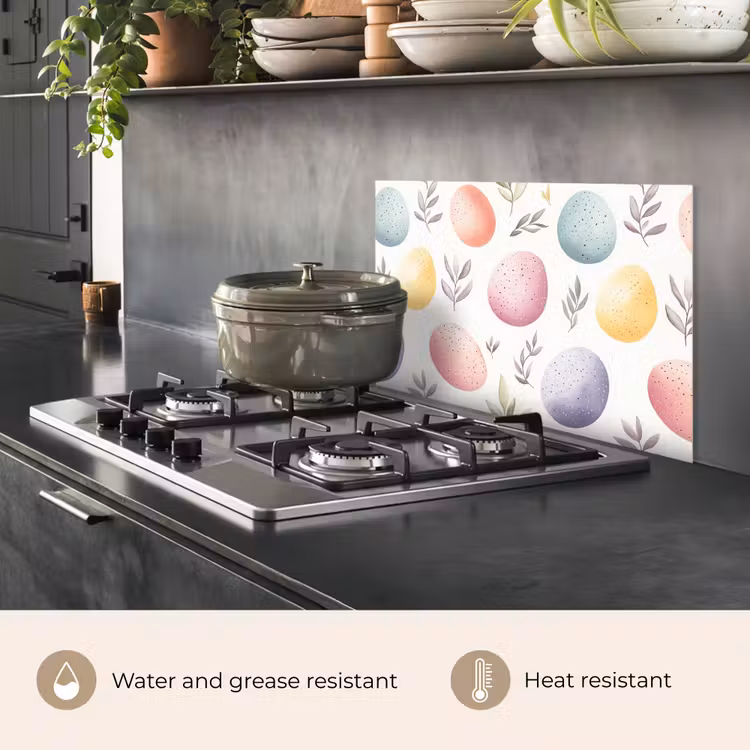 Kitchen splashback for hob - Eggs - Colorful - Pattern — 2