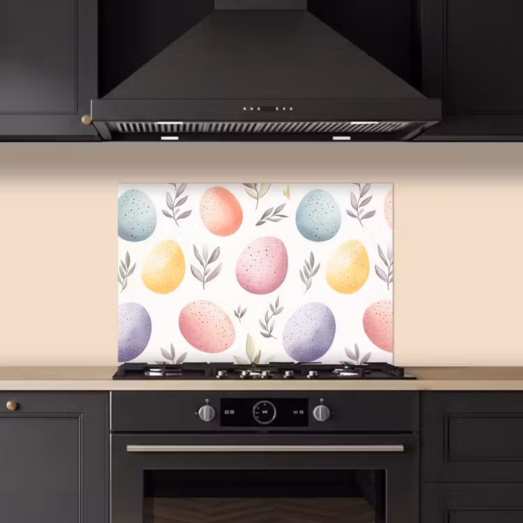 Kitchen splashback for hob - Eggs - Colorful - Pattern — 5
