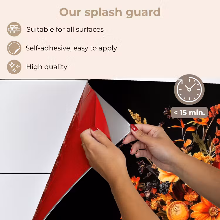 Kitchen splashback for hob - Autumn - Bouquet - Orange — 4