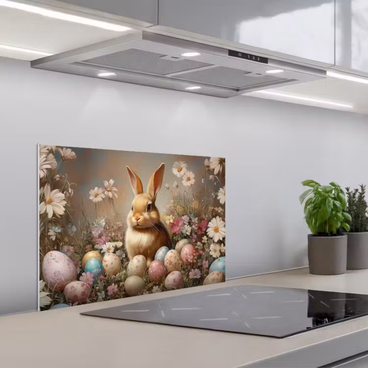 Kitchen splashback for hob - Easter Bunny - Spring - Easter Eggs — 1