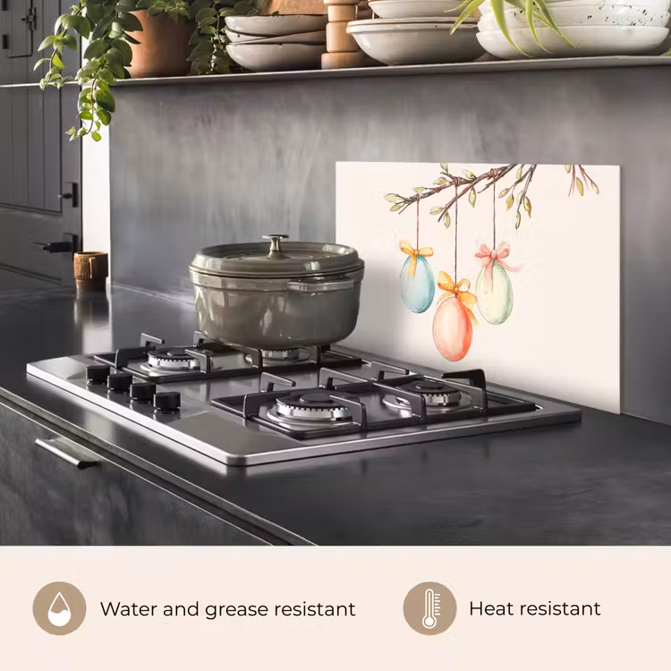 Kitchen splashback for hob - Easter cake - Bow - Eggs — 2