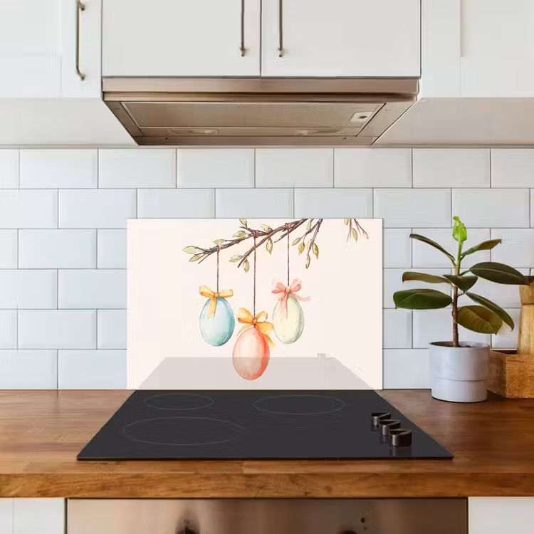 Kitchen splashback for hob - Easter cake - Bow - Eggs — 3