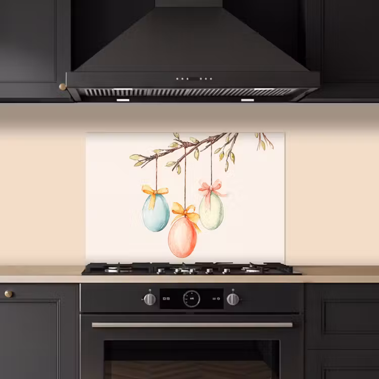 Kitchen splashback for hob - Easter cake - Bow - Eggs — 5