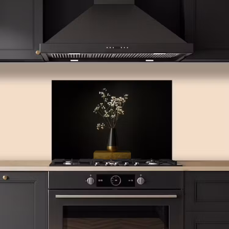 Kitchen splashback for hob - Flower bulbs - White - Vase - Minimalist — 5