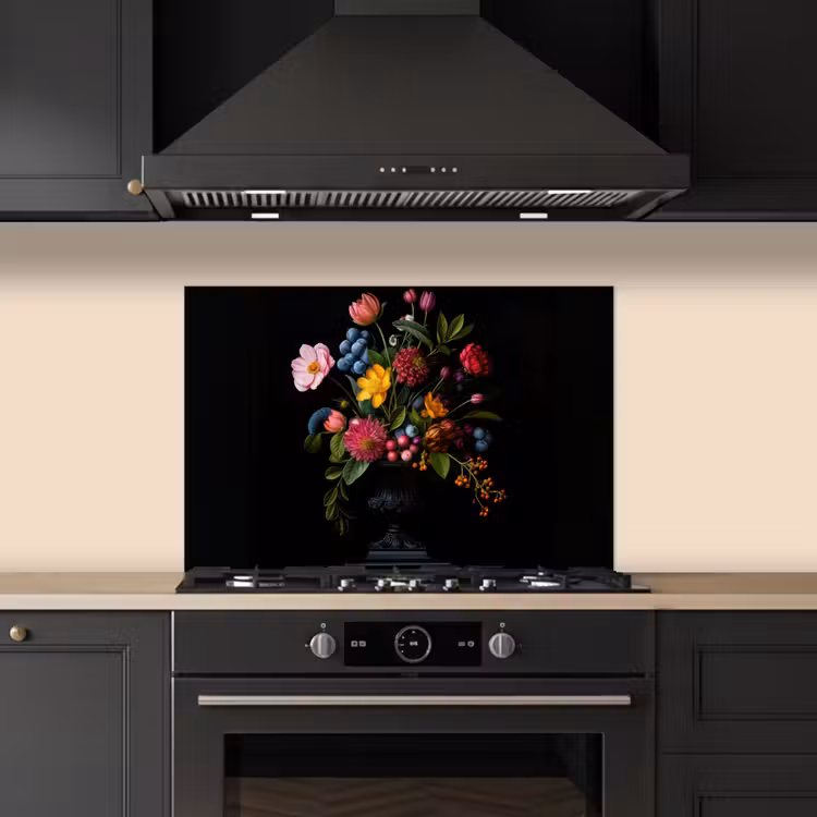 Kitchen splashback for hob - Flowers - Merry - Vase — 5