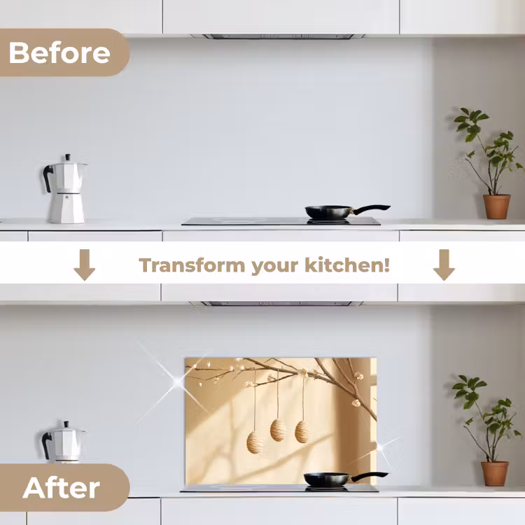 Kitchen splashback for hob - Beige - Easter Branch - Eggs — 7